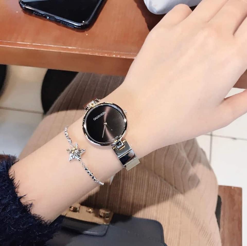 Đồng hồ Calvin Klein nữ K8G23141 Authentic Quartz Black Dial Ladies Watch -  Cao's Store