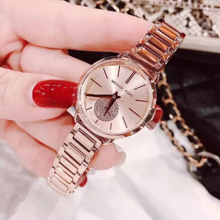 Đồng hồ nữ Michael Kors PYPER dây thép không gỉ MK1040  vàng hồng