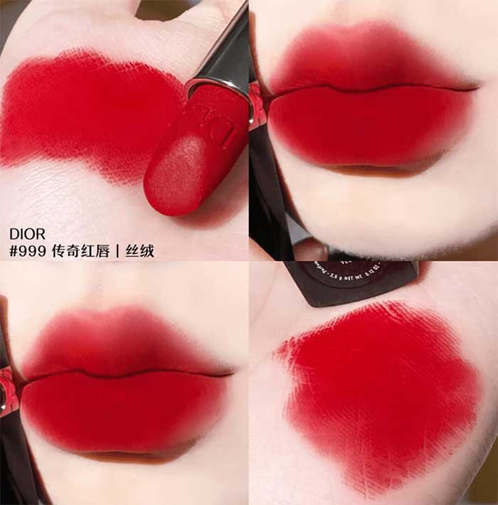 Son Dior Rouge Velvet Màu 999 màu đỏ tươi - Caos Store