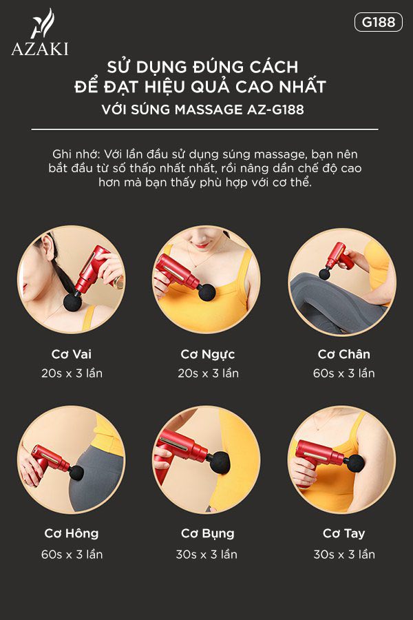 Máy Massage Cầm Tay Azaki G188 Caos Store