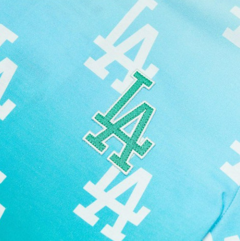 Ao- Phong -MLB -Gradation- Monogram- Overfit -T-Shirt -LA -Dodgers- 3ATSM6223-07GNL -Xanh