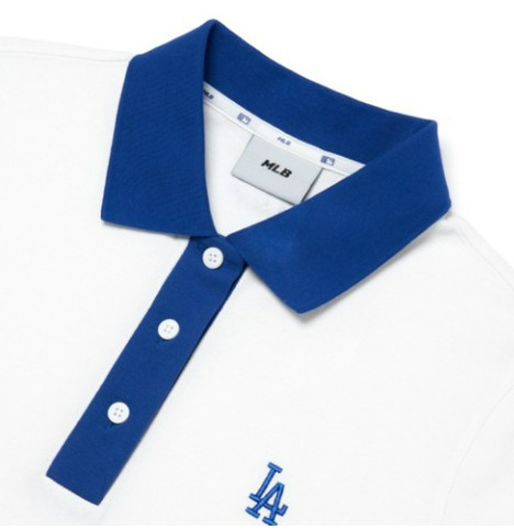 Ao -T-shirt -Polo -MLB -Basic -Slim -Fit -Collar -LA -Dodgers- 3FPQ03023-07BLD- Trang