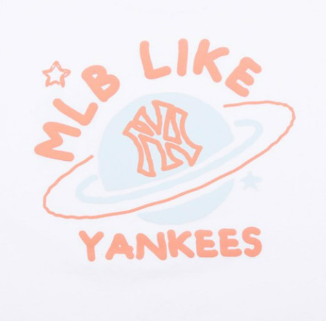 Ao -Phong- MLB- Like -Planet -Short -Sleeve- T-Shirt -La -Dodgers- White -Trang