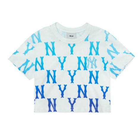 Ao -Croptop- Nu -MLB- Gradient -Monogram- New- York- Yankees- 3FTSM6123-50BLS- Trang -Xanh