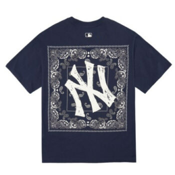 Ao- Phong -MLB- Paisley -Back -Logo -New- York -Yankees- 3ATS52023-50NYD -Xanh -Navy