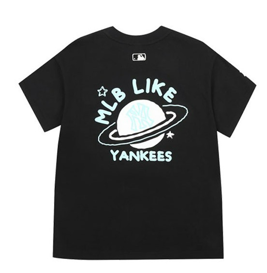 Ao- phong- MLB- Like- 21- Planet -Short -Sleeve- T-Shirt- New -York -Yankees -Black -Den