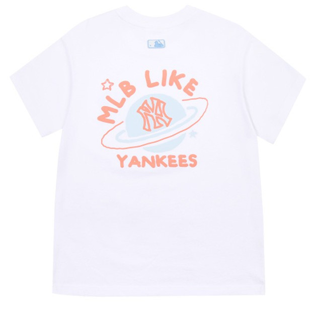 Ao -Phong -MLB- Like- Planet -Short -Sleeve- T-Shirt- La -Dodgers- White -Mau -Trang