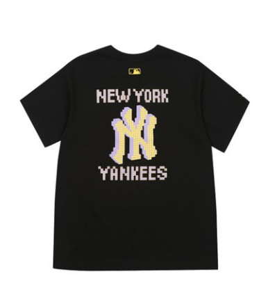 Ao -Phong -MLB- Play- Back- Pixel- Overfit- T-Shirts -New -York -Yankees -Mau -Den