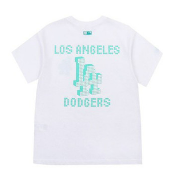 Ao -Phong -MLB- Play- Back- Pixel -Logo- Overfit -Short -Sleeve -T-shirt -LA -Dodgers -Trắag 