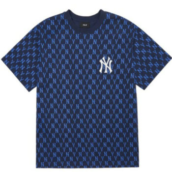Ao -Phong -MLB- Basic- Monogram- Allover- New- York- Yankees- 3ATSM1023-50NYS -Xanh -Dam