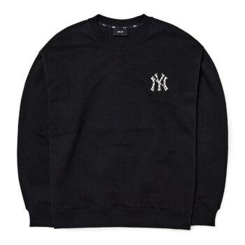 Ao -Ni -MLB -Monogram -Logo- Overfit -Sweatshirt- New -York -Yankees- 3AMTM0124-50BKS- Den
