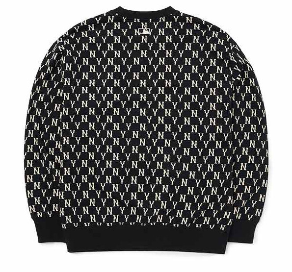 Áo Ni- MLB- Monogram -Overfit -Sweatshirt- New- York -Yankees -3AMTM0224-50BKS -Den