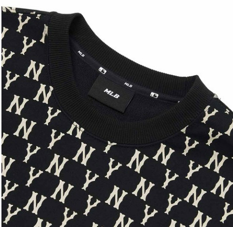 Áo Ni- MLB- Monogram -Overfit -Sweatshirt- New- York -Yankees -3AMTM0224-50BKS -Den