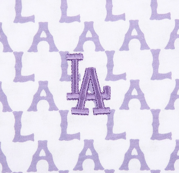 Vay -MLB- Women's- Monogram- Allover- Midi -Dress- LA -Dodgers -Trang