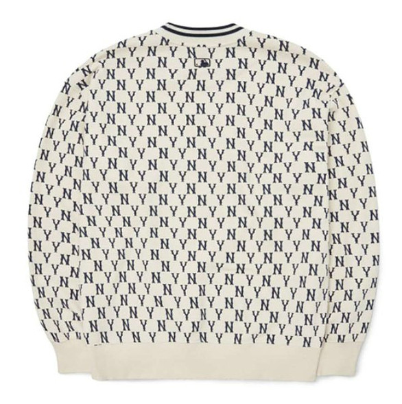 Ao- Ni -Sweater -MLB- Classic- Monogram- Front- Brushed- Over- Fit- Sweatshirt -3AMTM0926-50CRS -Trang