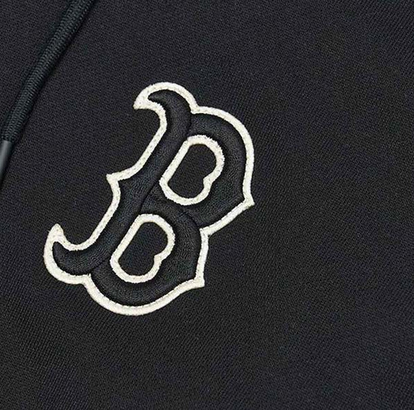 Ao -Hoodie -MLB -Checkerboard -Big -Logo- Overfit -Hoodie -Boston -Redsox -3AHDO0126-43BKS -Den